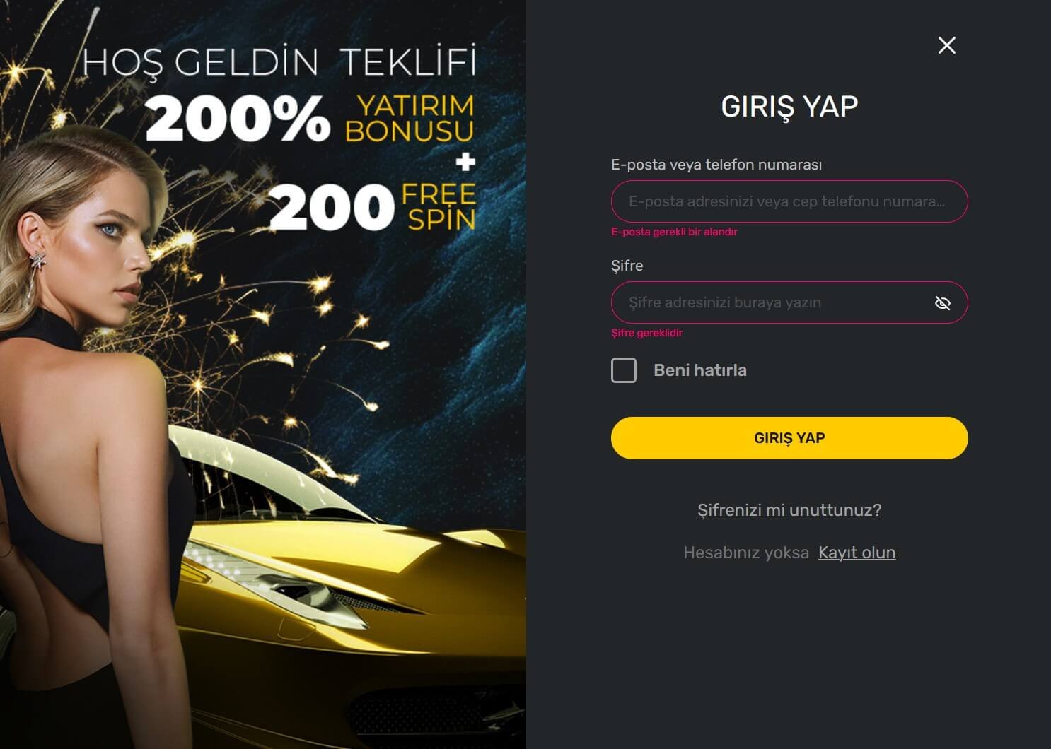 betrari giriş